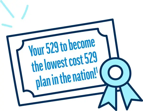your 529 to become the lowest cost 529 plan in the nation certificate